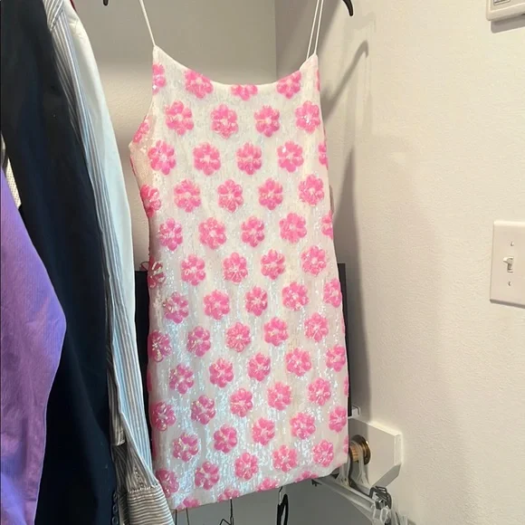 Altar'd State Pink and White Floral Mini Dress - Picture 1 of 2